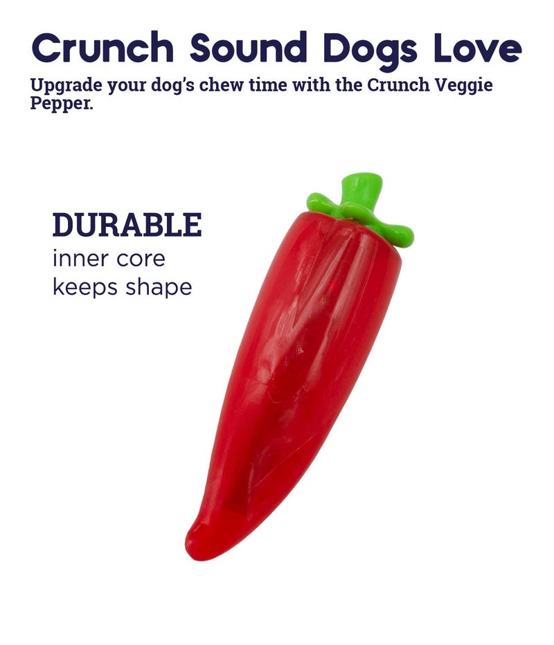 Petstages Crunch Veggies Pepper Dog Chew Toy, Medium - Image 4